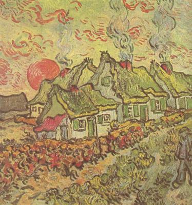 Vincent Van Gogh Cottages:Reminiscence of the North (nn04) China oil painting art